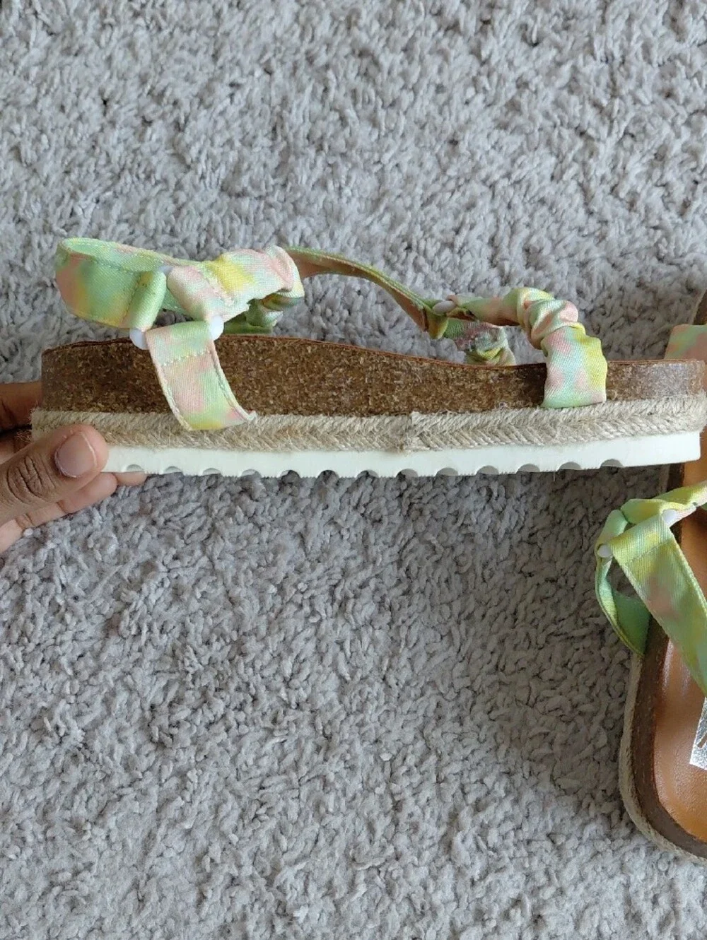 Dolce Vita Girls Pastel Tie-Dye Strappy Sandals